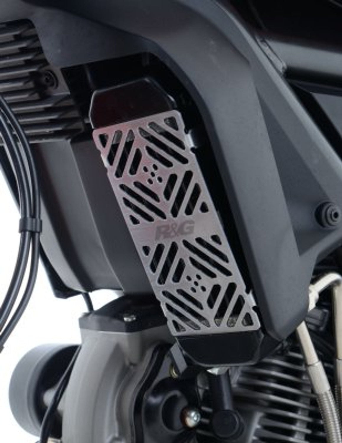 R&G Racing Oil Cooler Guard for Ducati Scrambler Classic '14-'20, Street Classic '18, Urban Enduro / Flat Track Pro '14-'18, Sixty2 '16-'21, Desert Sled '17-'22, Monster 797 '17-'21