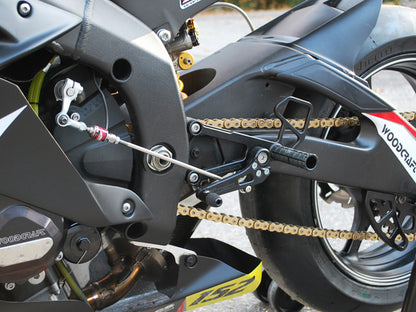WOODCRAFT Yamaha R6 (06-16) Complete Rear Set Kit  GP Shift  BLACK
