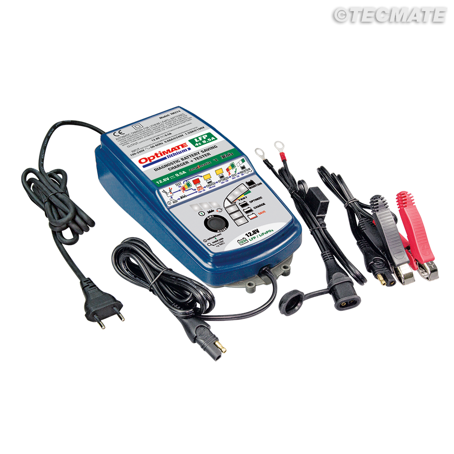 EarthX OptiMate 10 amp Lithium Battery Charger / Maintainer / Power Supply - Model TM-275 with BMS reset