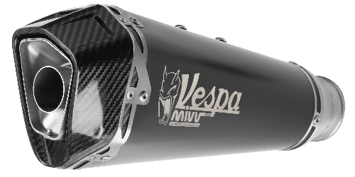 MIVV Full System 1x1, Delta Race Black, Standard Exhaust For Vespa GTS 300 2008-2020