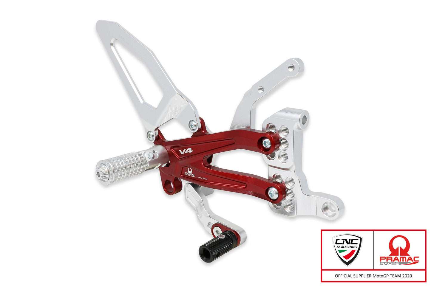 CNC Racing PRAMAC RACING LIMITED EDITION RPS Adjustable Rearset for the Ducati Streetfighter V4 (20-24)