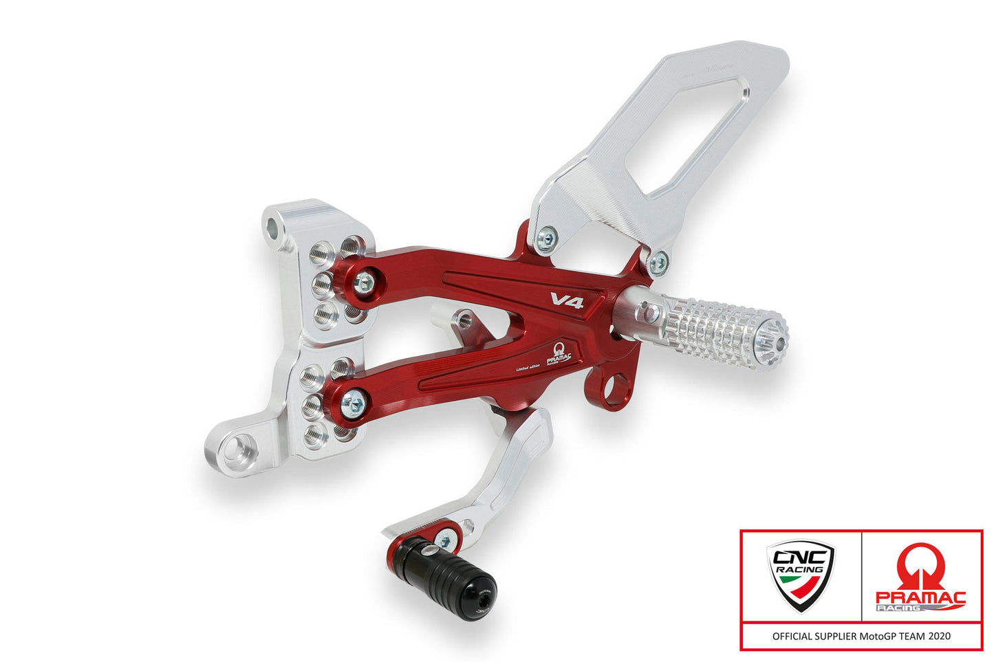 CNC Racing PRAMAC RACING LIMITED EDITION RPS Adjustable Rearset for the Ducati Streetfighter V4 (20-24)