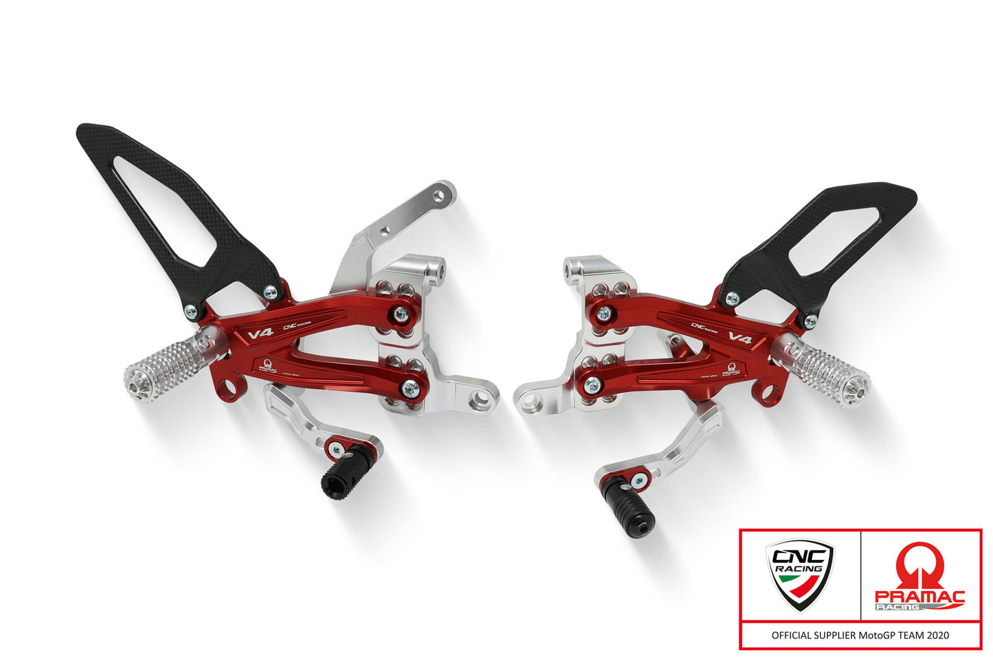 CNC Racing PRAMAC RACING LIMITED EDITION RPS Adjustable Rearset for the Ducati Streetfighter V4 (20-24)