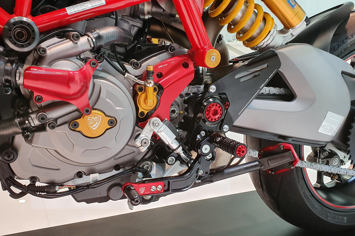 CNC Racing Aluminum Heel Guard Kit for OE and CNC Racings' Rearsets For Ducati Hypermotard 950 / SP