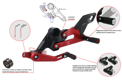 CNC Racing RPS Adjustable Rearsets for the Aprilia RS 660 (2021+)