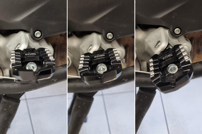 CNC Racing Advanced Adjustable Footpeg DRIVER Adapters For Touring Footpegs - Ducati Hypermotard 698 Mono