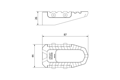 CNC Racing Touring Footpegs for PEAxx Mounts