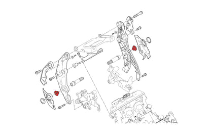 CNC Racing Ergal Main Rearset Bolts For Ducati Diavel / Multistrada V4 / S / Sport