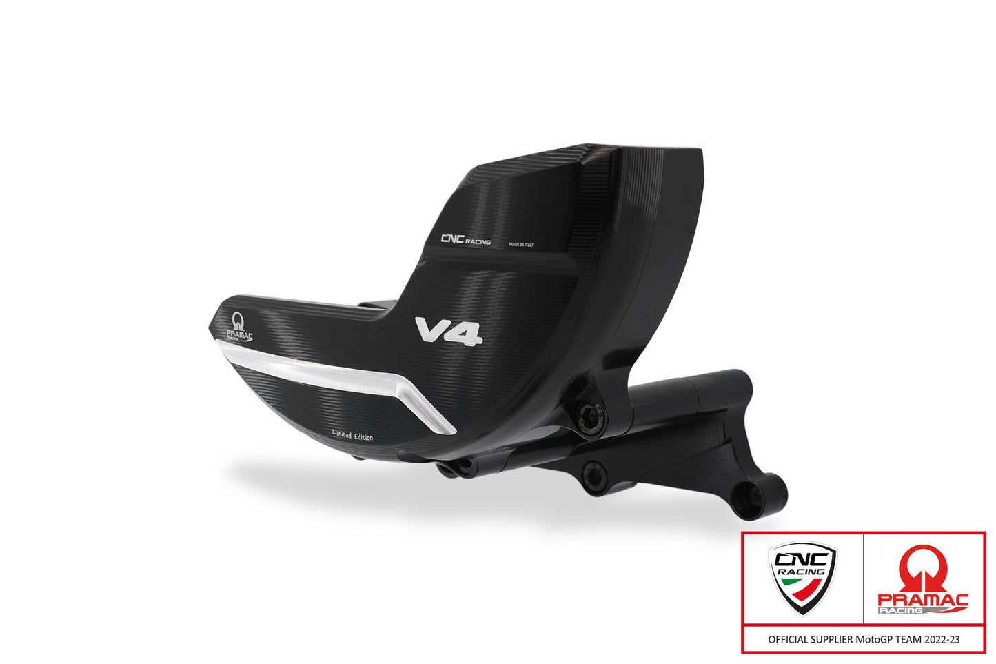 CNC Racing PRAMAC RACING LIMITED EDITION Billet Clutch Protector for the Ducati Streetfighter / Multistrada V4 (20-24)