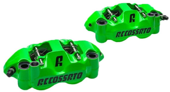 Accossato Monoblock Forged Radial Brake Caliper Distance 108 mm with Aluminium Pistons