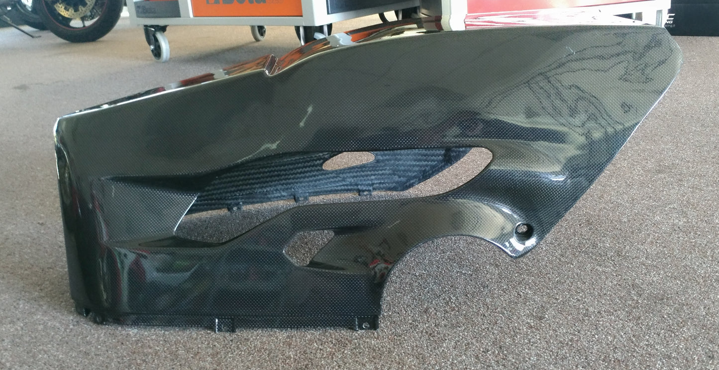 CARBONVANI - DUCATI PANIGALE RACING VERSION BELLY PAN FOR UNDER TAIL EXHAUSTS - AKRAPOVIC, QD, ZARD and TERMIGNONI FORCE