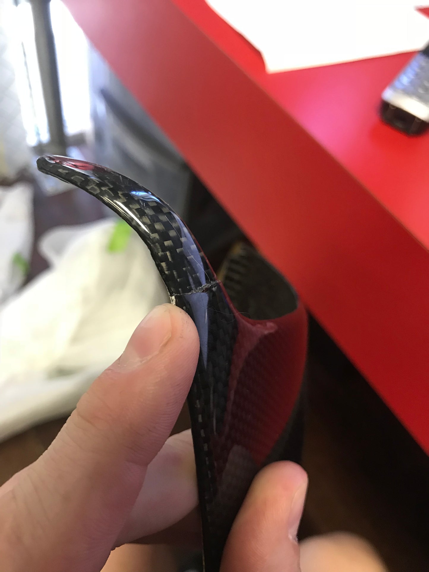 MOTOCORSE - CARBON FIBER AIR DUCT COVER SET FOR DUCATI DIAVEL 2010-18 - GLOSS - DAMAGED