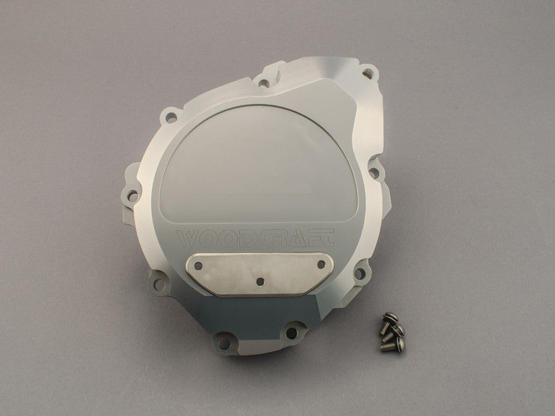 WOODCRAFT Suzuki Hayabusa  B King LHS Stator Cover Clear Anodized with Gasket + Skid Plate Choice (440H)