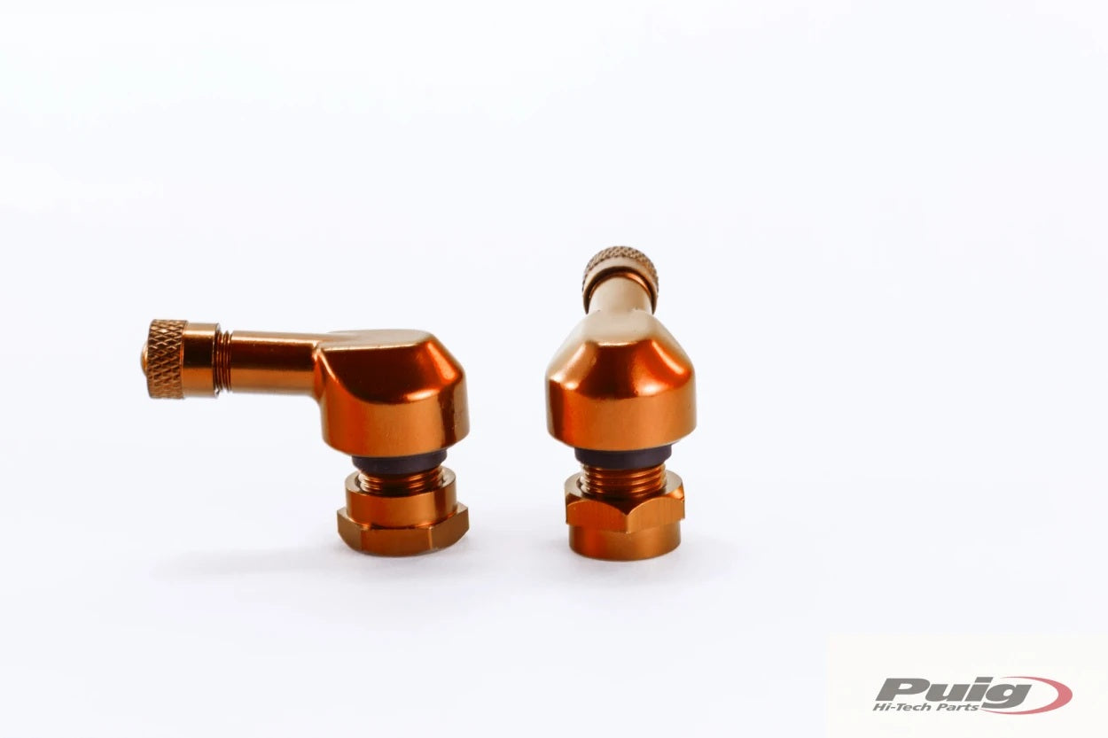 PUIG Billet 90 Degree Valve Stems 8.3mm Aprilia, BMW, Bimota, Ducati, Triumph, KTM, Benelli, Moto Guzzi, MV Agusta, Norton, Marchesini, BST, OZ, Dymag, Rotobox, Inertia