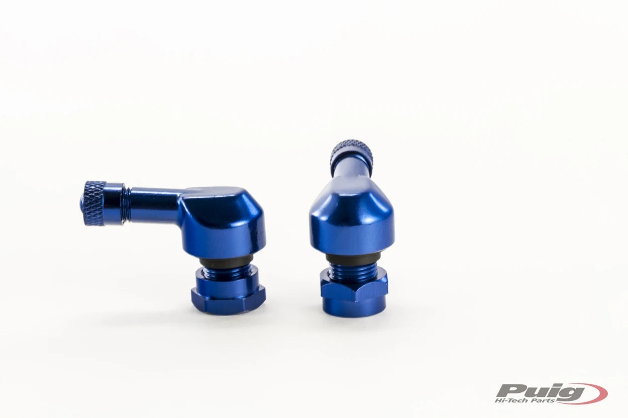 PUIG Billet 90 Degree Valve Stems 8.3mm Aprilia, BMW, Bimota, Ducati, Triumph, KTM, Benelli, Moto Guzzi, MV Agusta, Norton, Marchesini, BST, OZ, Dymag, Rotobox, Inertia
