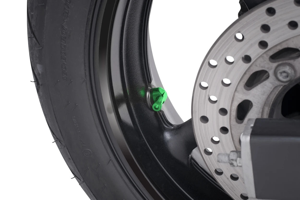 PUIG Billet 90 Degree Valve Stems - 11mm for Honda, Kawasaki, Suzuki, Yamaha, and other Asian Models