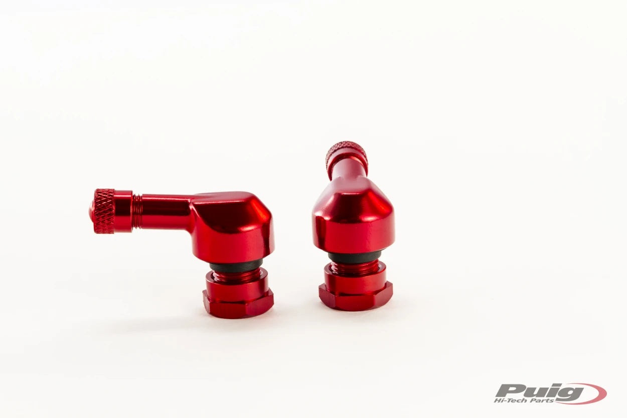 PUIG Billet 90 Degree Valve Stems 8.3mm Aprilia, BMW, Bimota, Ducati, Triumph, KTM, Benelli, Moto Guzzi, MV Agusta, Norton, Marchesini, BST, OZ, Dymag, Rotobox, Inertia