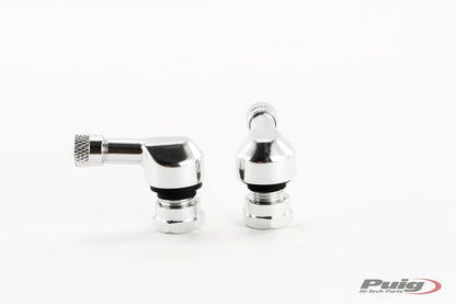 PUIG Billet 90 Degree Valve Stems 8.3mm Aprilia, BMW, Bimota, Ducati, Triumph, KTM, Benelli, Moto Guzzi, MV Agusta, Norton, Marchesini, BST, OZ, Dymag, Rotobox, Inertia