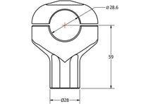 CNC Racing Universal 28mm Handlebar Clamp set - 59mm Total Height