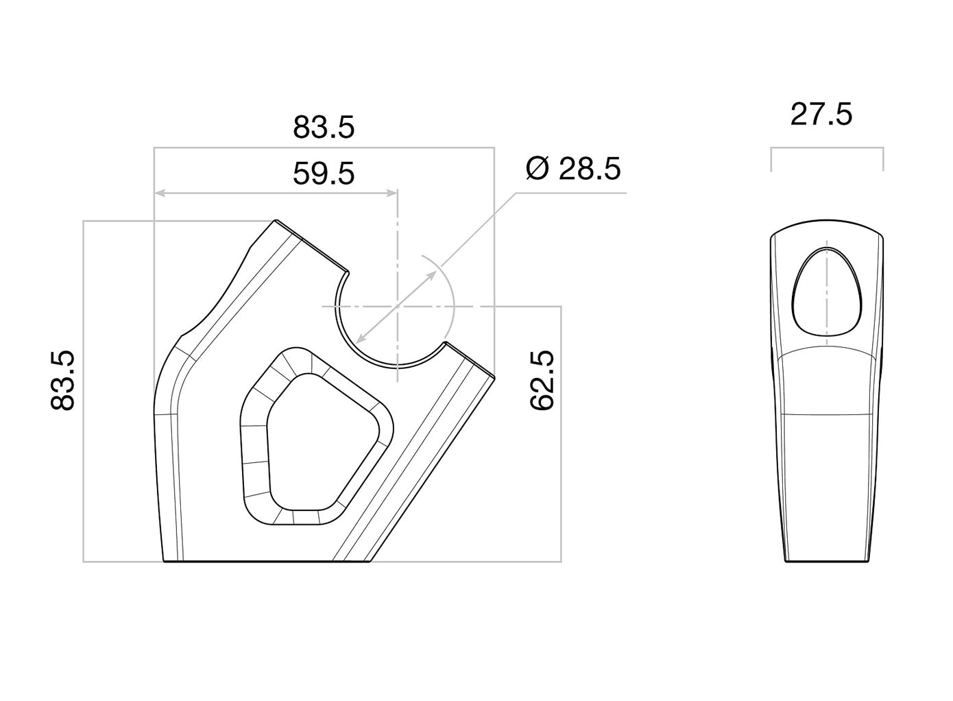 Rizoma Upward and Back Handlebar Riser for BMW R nineT (all)