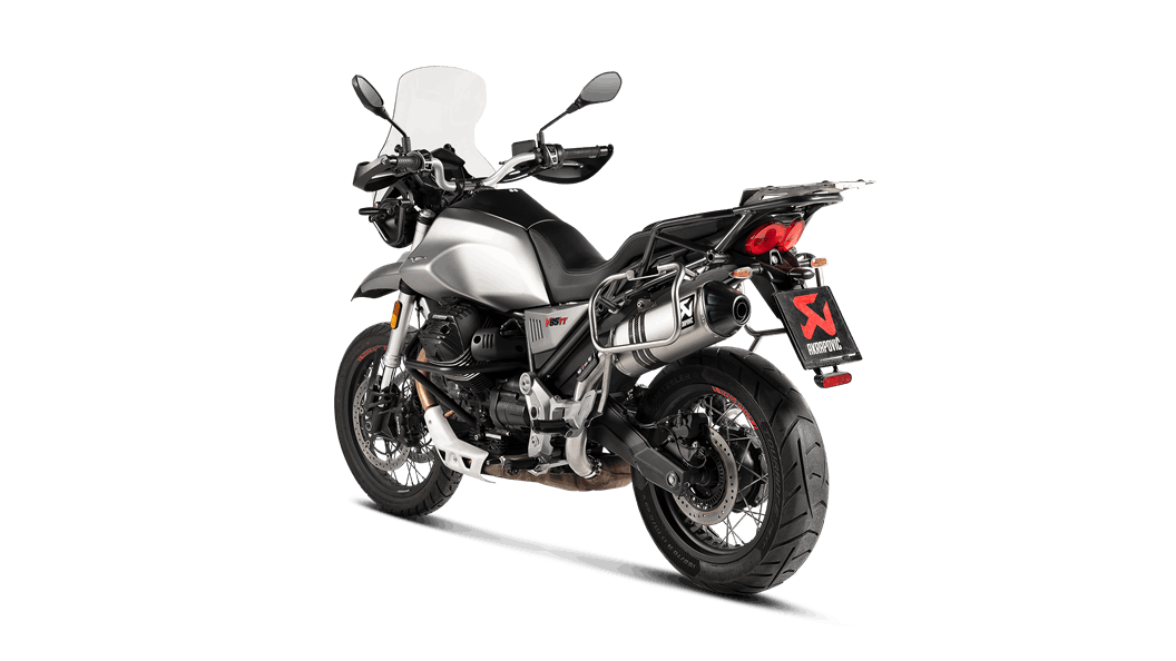 Akrapovic Titanium Slip-on Exhaust System for Moto Guzzi V85 TT (19-20)
