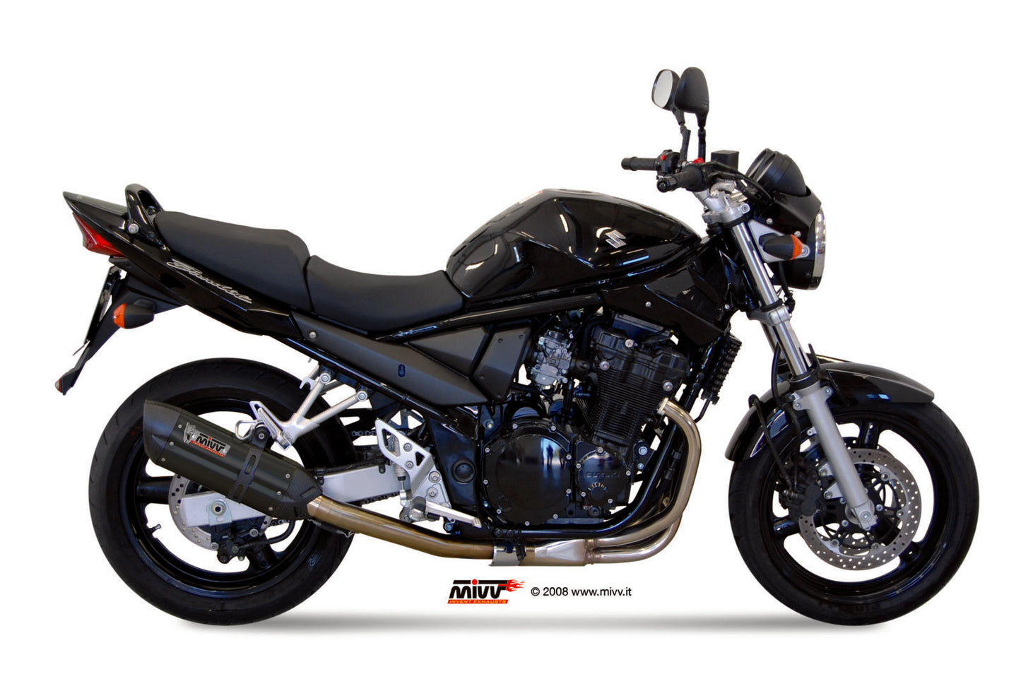 MIVV Slip-on, Suono Black, Standard Exhaust For Suzuki Bandit 650 2005-2006