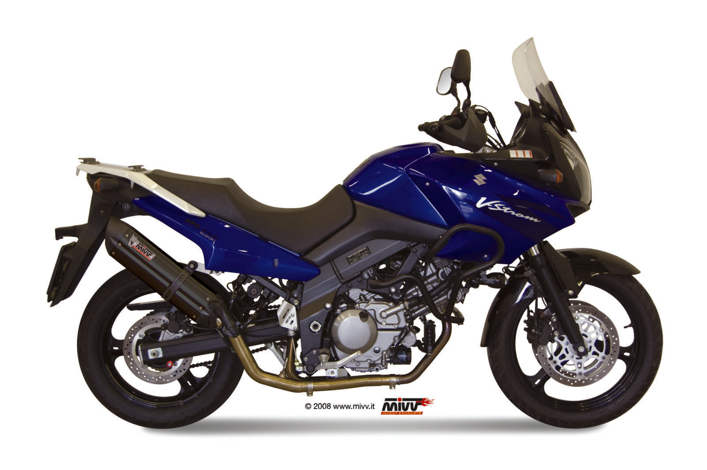 MIVV Full System 2x1, Suono Black, Standard Exhaust For Suzuki DL V-Strom 650 2007-2011