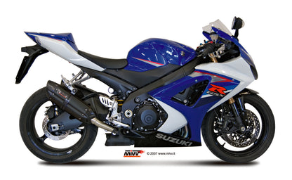 MIVV 2 Slip-on, Suono Black, Standard Exhaust For Suzuki GSX-R 1000 2007-2008