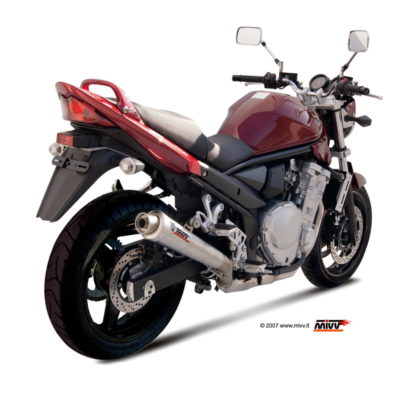 MIVV Slip-on, X-cone Stainless Steel, Standard Exhaust For Suzuki GSX 650 F 08-15, Bandit 650 07-15