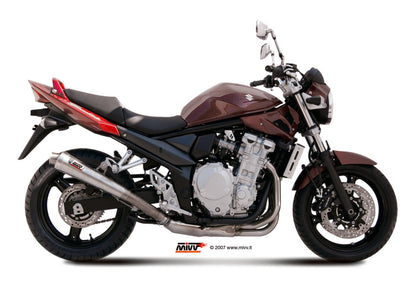 MIVV Slip-on, X-cone Stainless Steel, Standard Exhaust For Suzuki GSX 650 F 08-15, Bandit 650 07-15