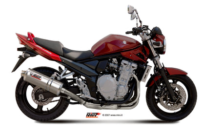 MIVV Slip-on, Oval Stainless Steel, Standard Exhaust For Suzuki GSX 650 F 08-15, Bandit 650 07-15