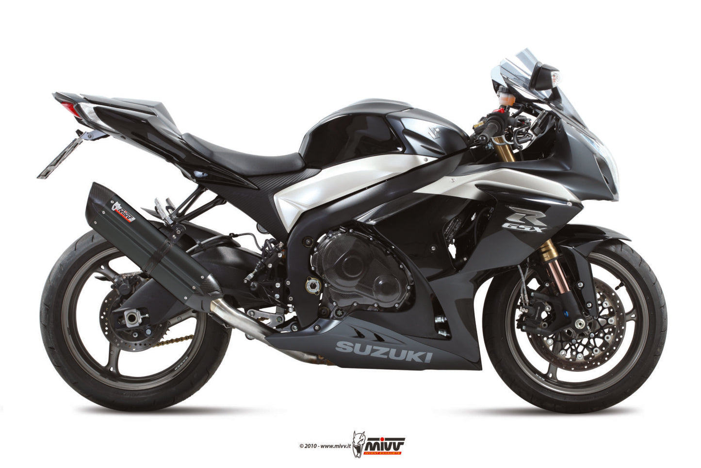 MIVV 2 Slip-on, Suono Black, Standard Exhaust For Suzuki GSX-R 1000 2009-2011