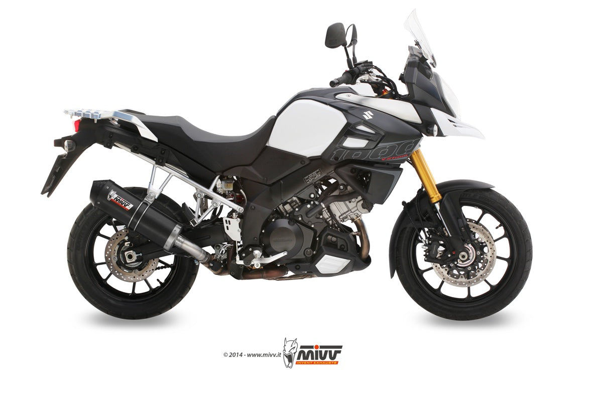 MIVV Slip-on, Oval Carbon, Standard Exhaust For Suzuki DL V-strom 1000/1050 2014-2022
