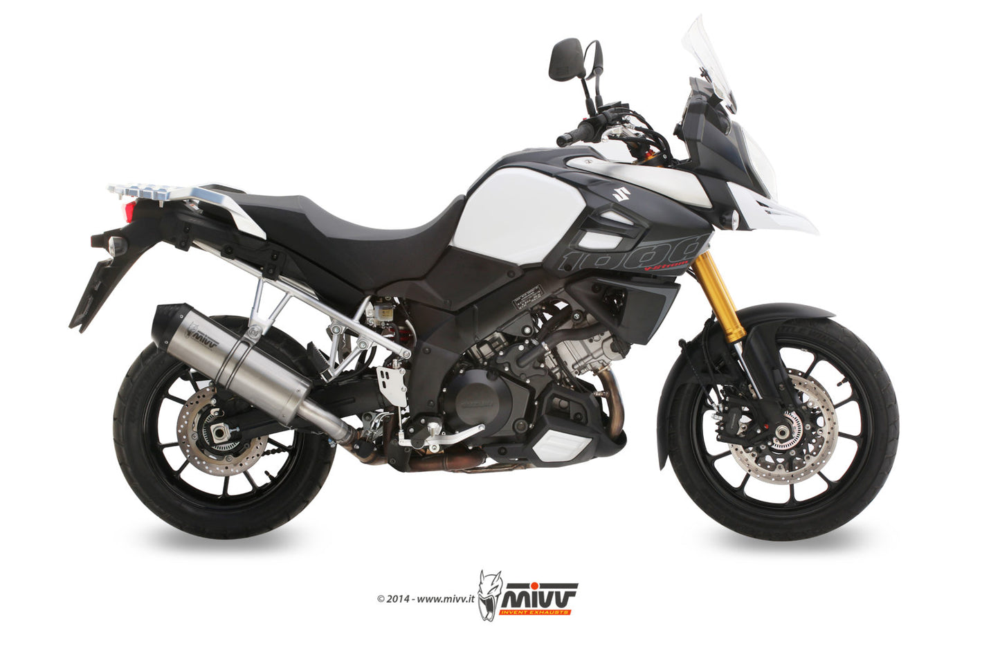 MIVV Slip-on, Oval Titan, Standard Exhaust For Suzuki DL V-strom 1000/1050 2014-2022