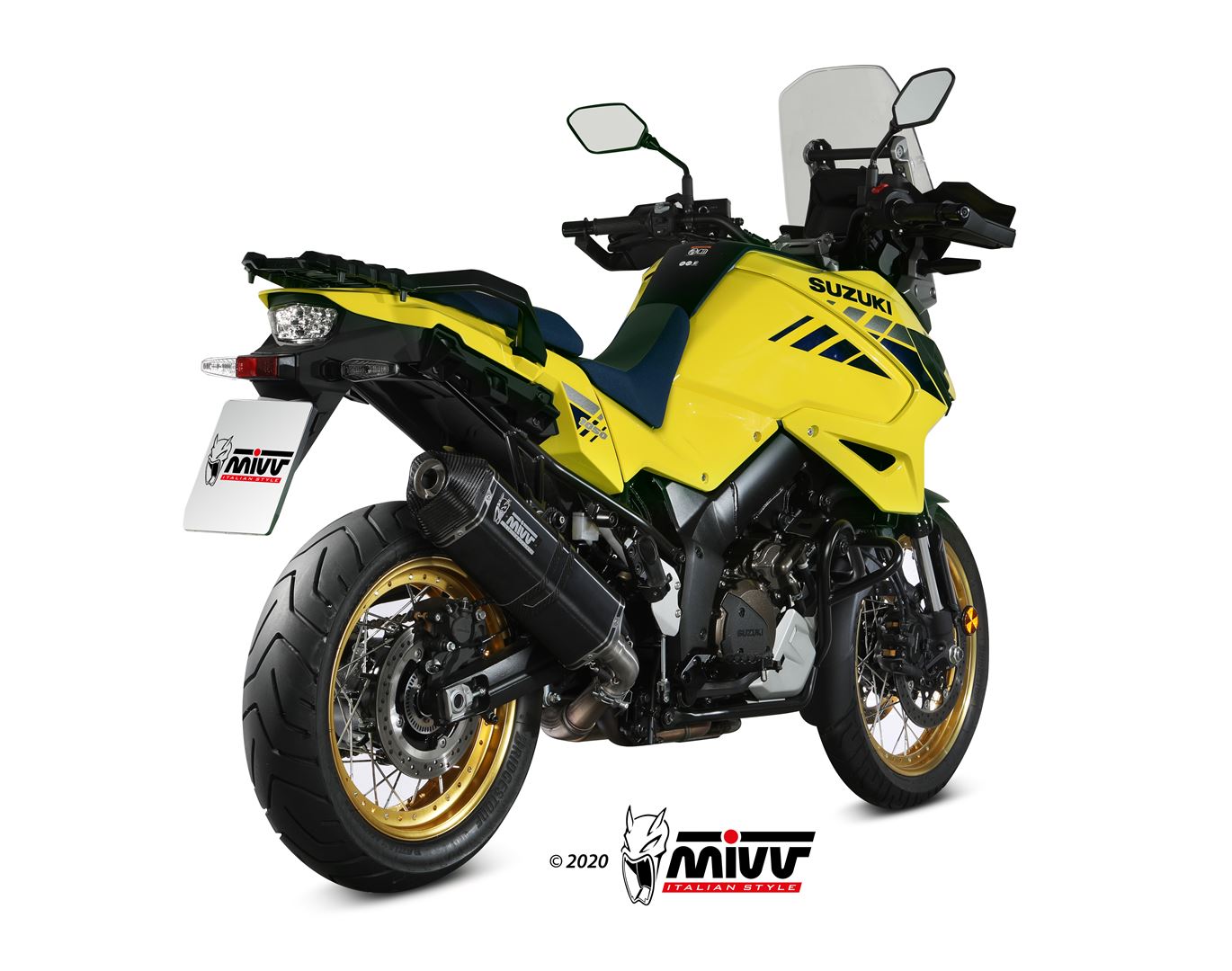 MIVV Slip-on, Speed Edge Black, Standard Exhaust For Suzuki DL V-strom 1000/1050 2014-2022