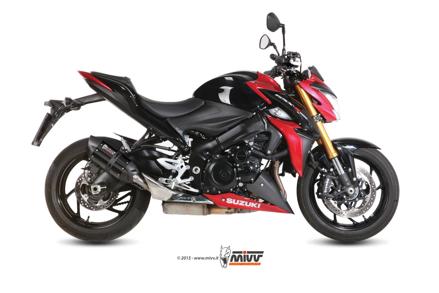 MIVV Slip-on, Suono Black, Standard Exhaust For Suzuki GSX-S 1000 / 1000 F 2015-2022