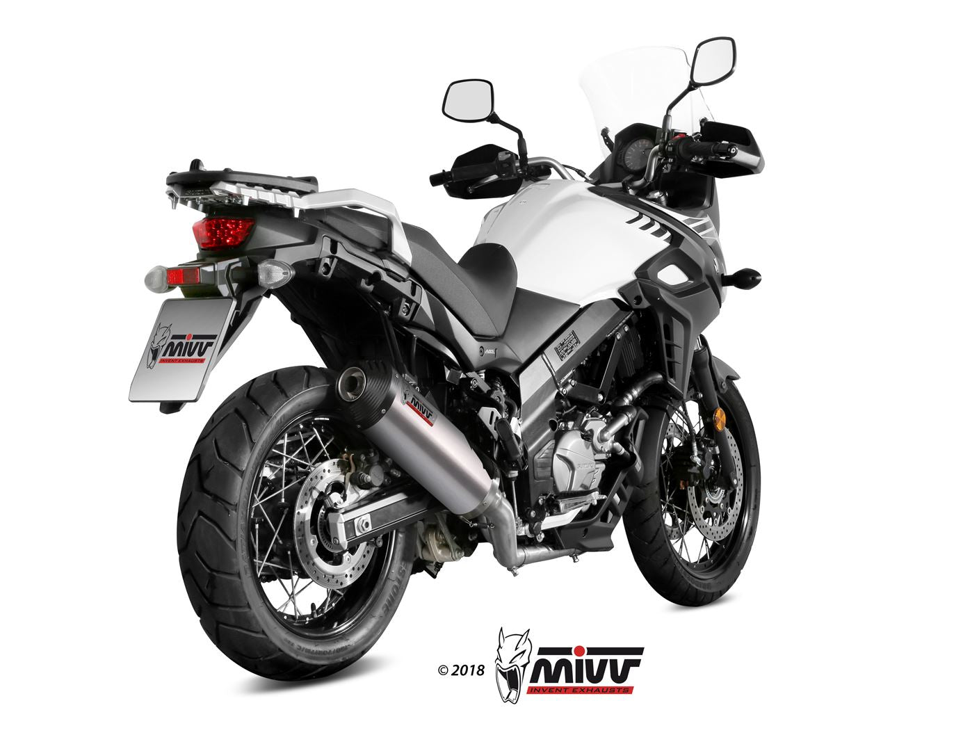 MIVV Full System 2x1, Oval Titan, Standard Exhaust For Suzuki DL V-Strom 650 / XT 2017-2022