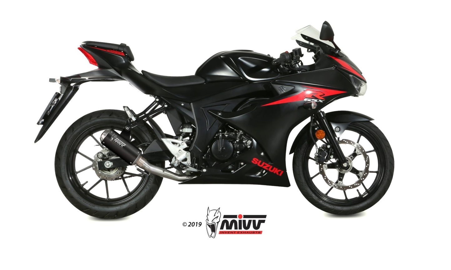 MIVV Full System 1x1, MK3 Black, Standard Exhaust For Suzuki GSX-R 125/ GSX-S 125 2017-2020