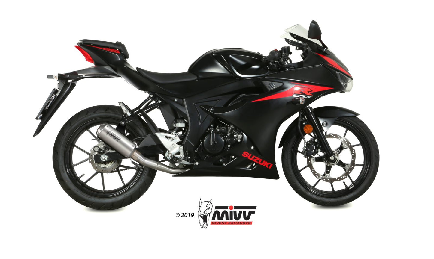 MIVV Full System 1x1, MK3 Stainless Steel, Standard Exhaust For Suzuki GSX-R 125/ GSX-S 125 2017-2020