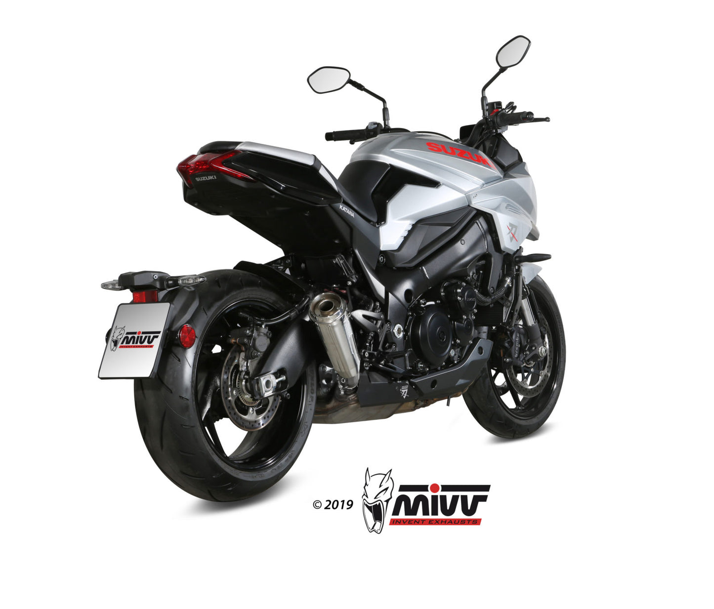 MIVV Slip-on, Ghibli Stainless Steel, Standard Exhaust For Suzuki GSX-S 1000 Katana 2019-2022