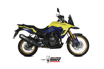 MIVV Slip-on, Speed Edge Staninless Steel Black, Standard Exhaust For Suzuki V-Strom 800 DE / SE 2023-2024