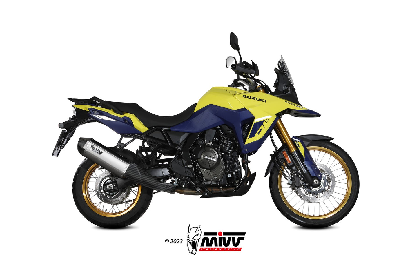 MIVV Slip-on, Speed Edge Stainless Steel, Standard Exhaust For Suzuki V-Strom 800 DE / SE 2023-2024