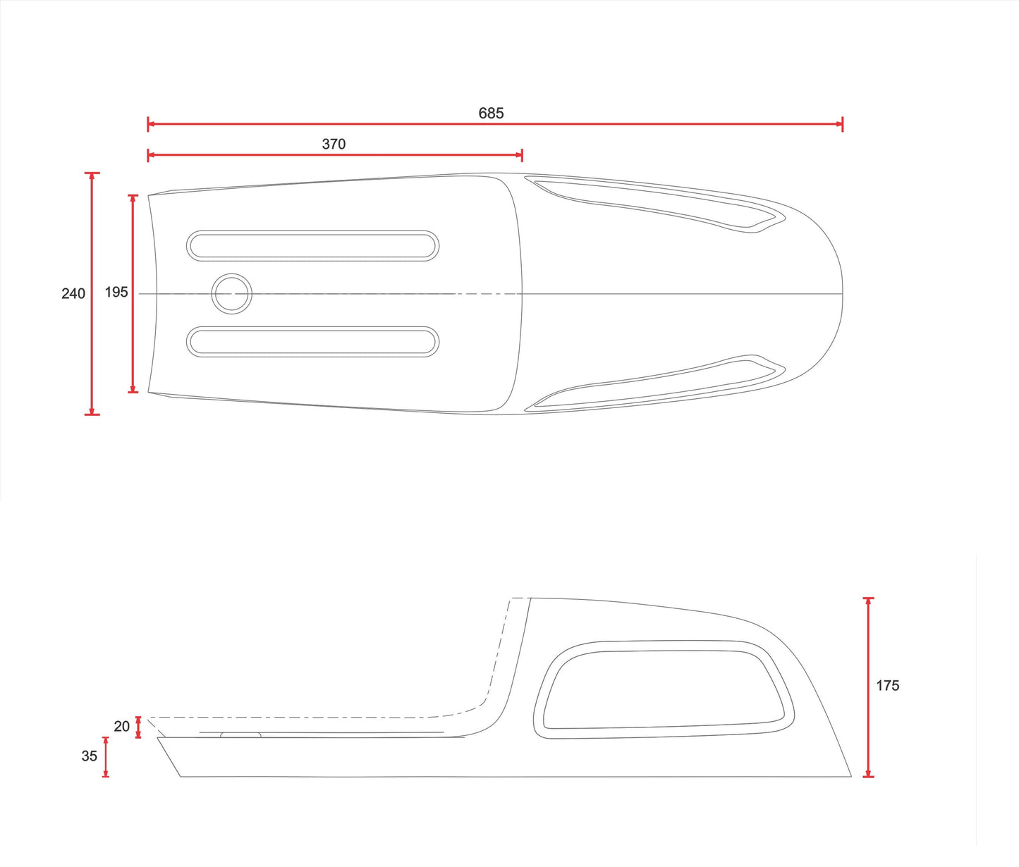 C-Racer "V Classic" Universal Cafe Racer Seat and Tail Fairing - SCR13