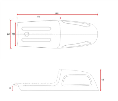 C-Racer "V Classic" Universal Cafe Racer Seat and Tail Fairing - SCR13