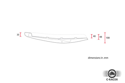 C-Racer Flat Scrambler Seat for the Yamaha SR400 / SR500 (pre Fuel Injection models) - SCRFSR