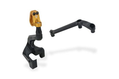 CNC Racing Steering Damper Mount kit for Ducati Multistrada V4 / S with OE Handlebar Clamp / Riser