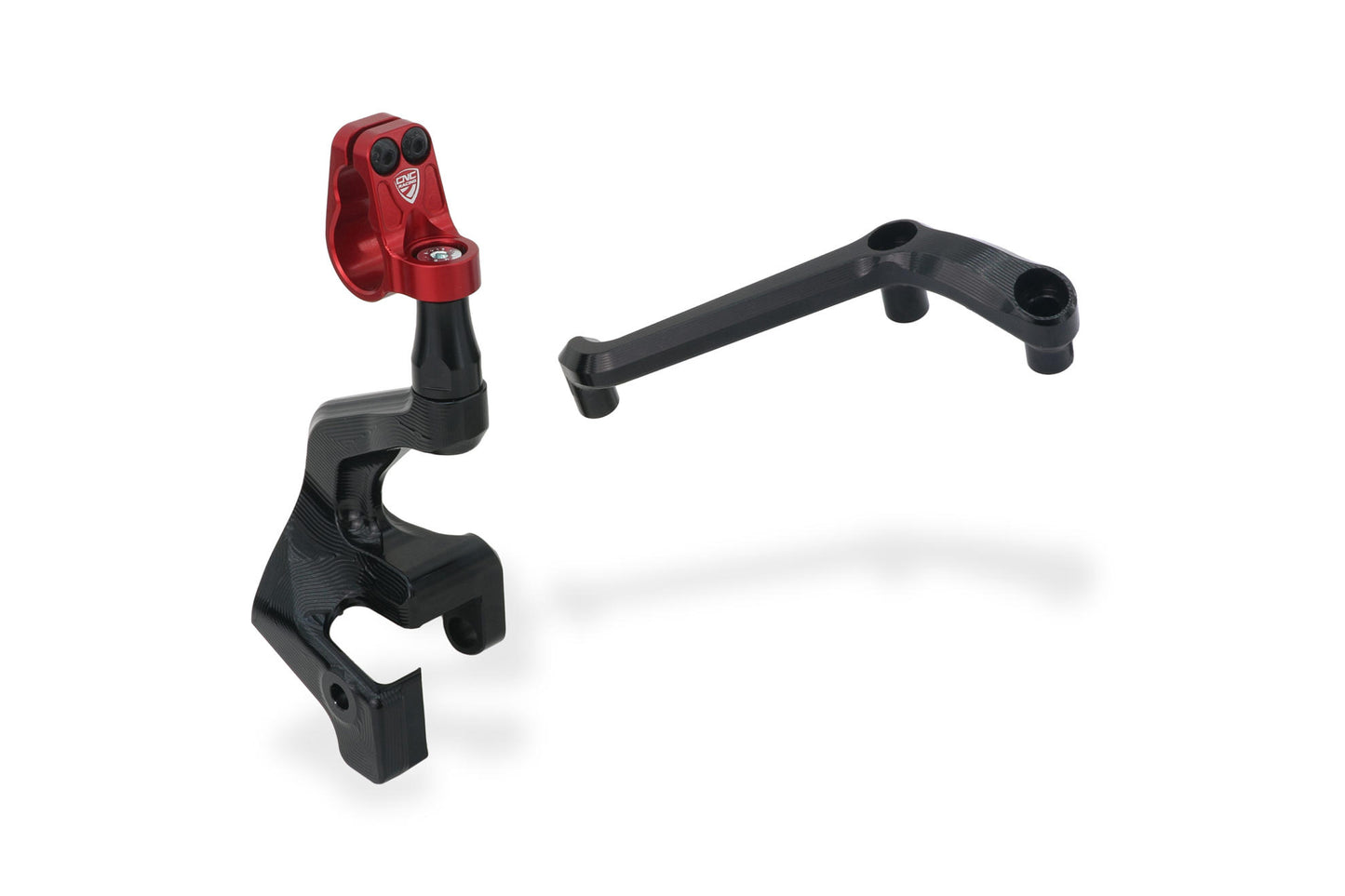 CNC Racing Steering Damper Mount kit for Ducati Multistrada V4 / S with OE Handlebar Clamp / Riser