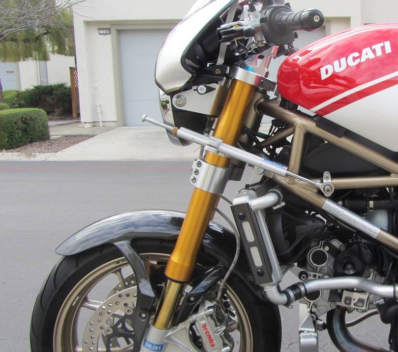 Ohlins Frame Side Steering Damper Kit For Ducati Monster S4, S4R, S4RS, S4RT, S2R, 1000, 800, 620, 695 - SD 154 - SD154
