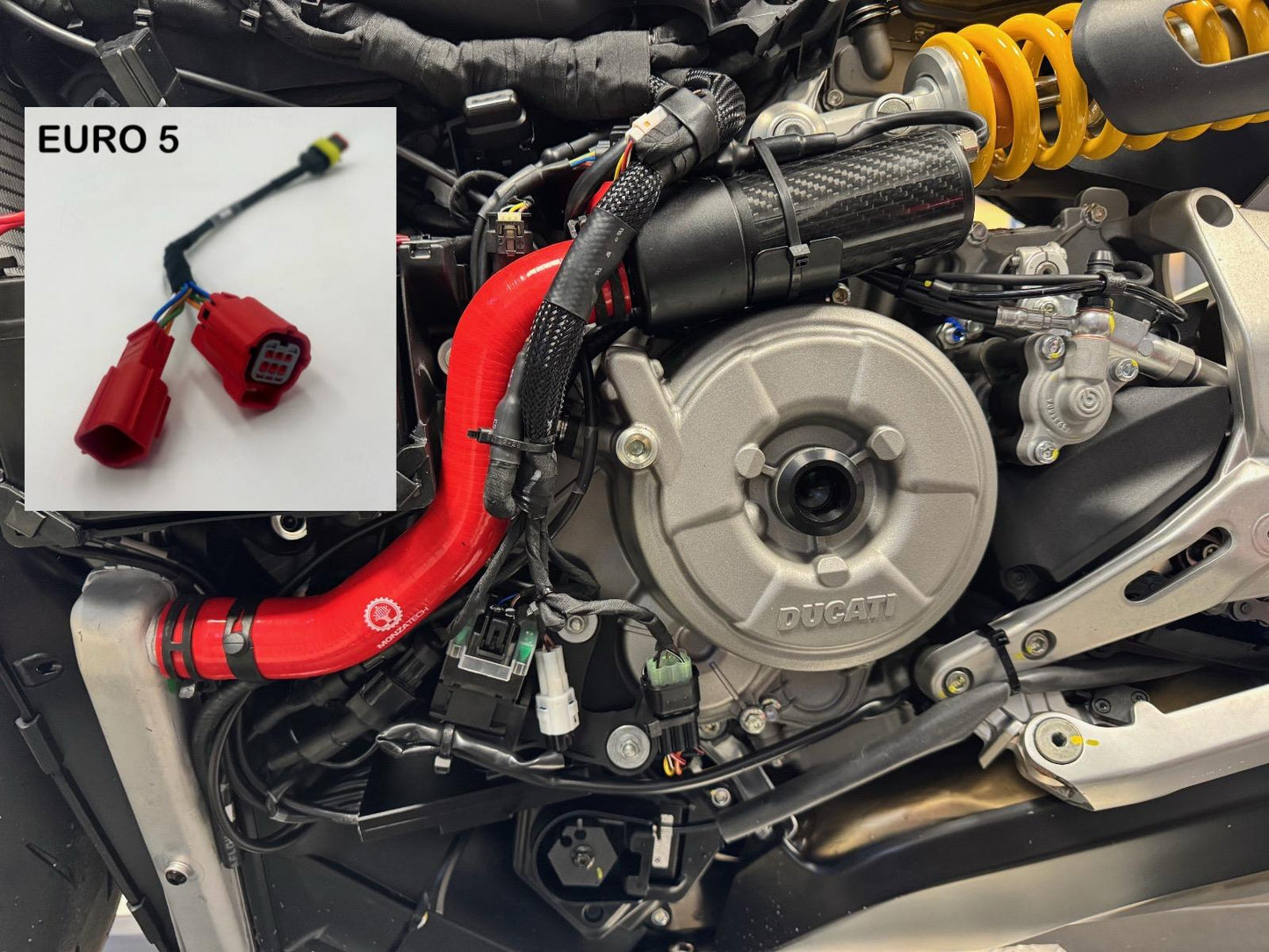 MonzaTech IEC Electronic Engine Temperature Cooling Kit for Ducati Streetfighter V2 (22-24)