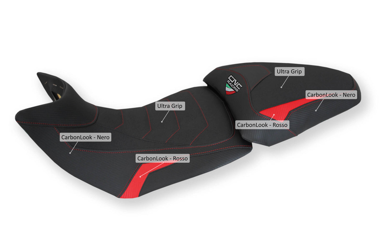 CNC Racing Rider and Passenger Seat Covers for the Ducati Multistrada 1200 / 1260 (2015+)
